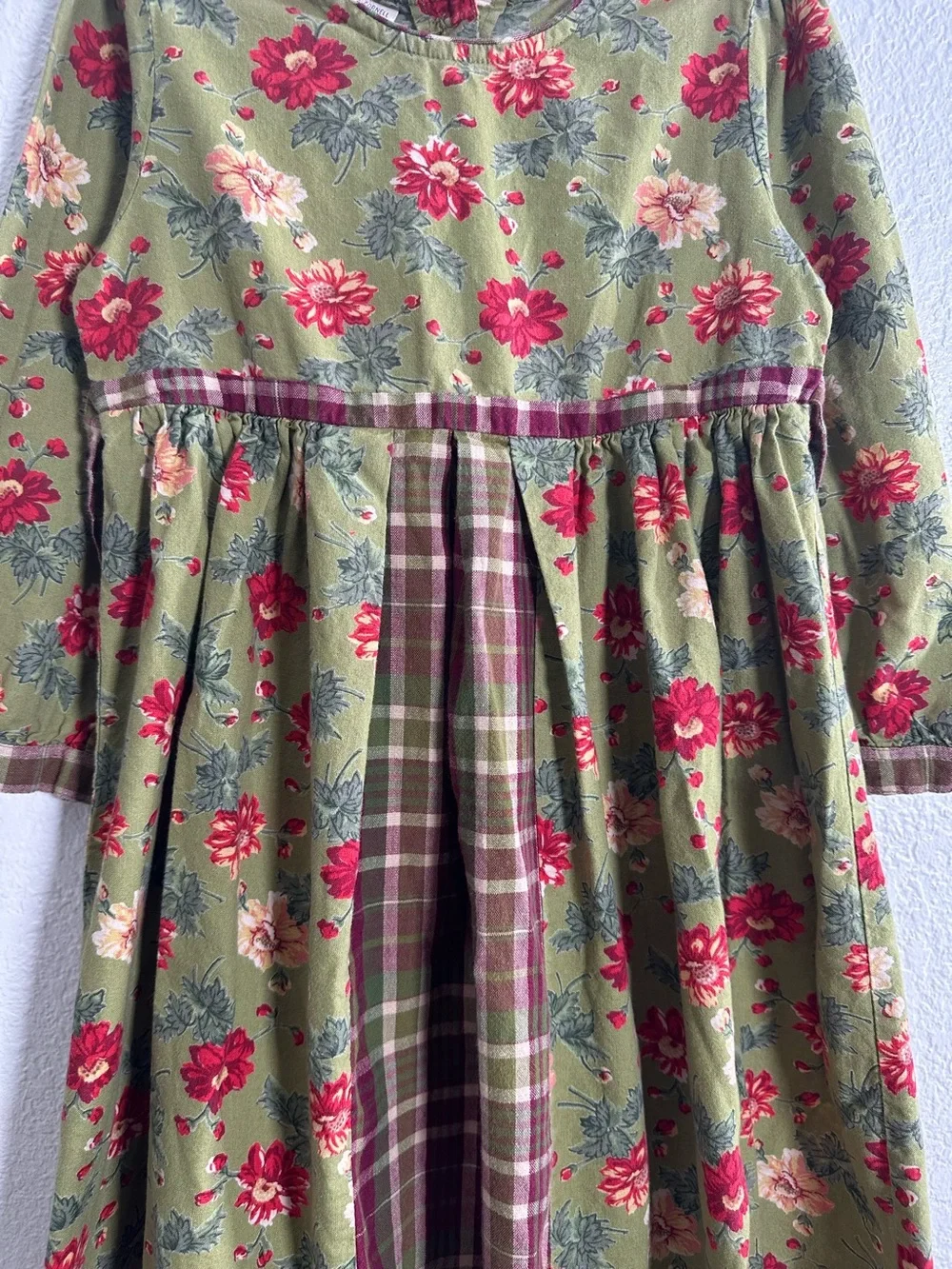 April Cornell Girls Long Sleeve Floral Dress Size 5